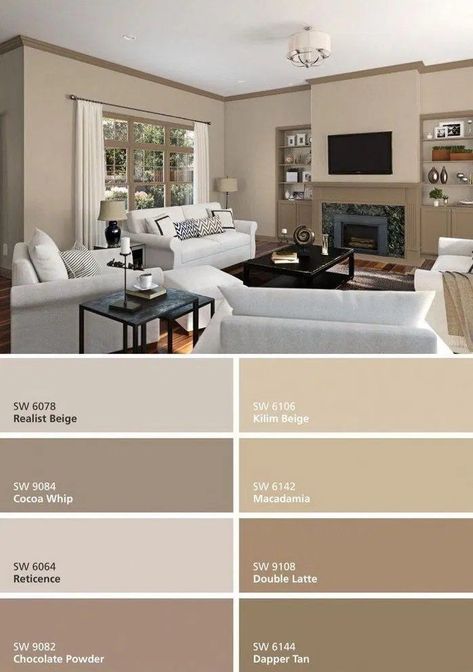 Room Color Combination, Wall Color Combination, House Paint Color Combination, Room Wall Colors, Exterior House Paint Color Combinations, تصميم داخلي فاخر, House Paint Interior, Living Room Color Schemes, Bedroom Wall Colors