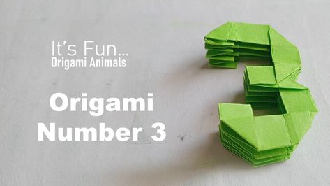 3 Origami Number Three, Three Origami, Learn making origami numbers three, Angels Paperarts Origami Numbers, Making Origami, Three Angels, Number Three, Origami Animals, Origami Tutorial, Paper Folding, Origami, Alphabet