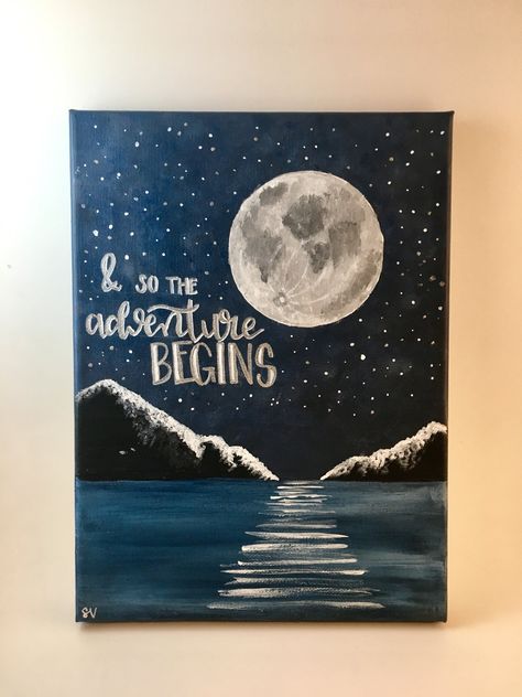 A5 Sketchbook, Canvas Painting Quotes, Quote Painting, Painting Moon, Wall Room Decor, Calligraphy Ideas, غلاف الكتاب, Art Time, Time Pass