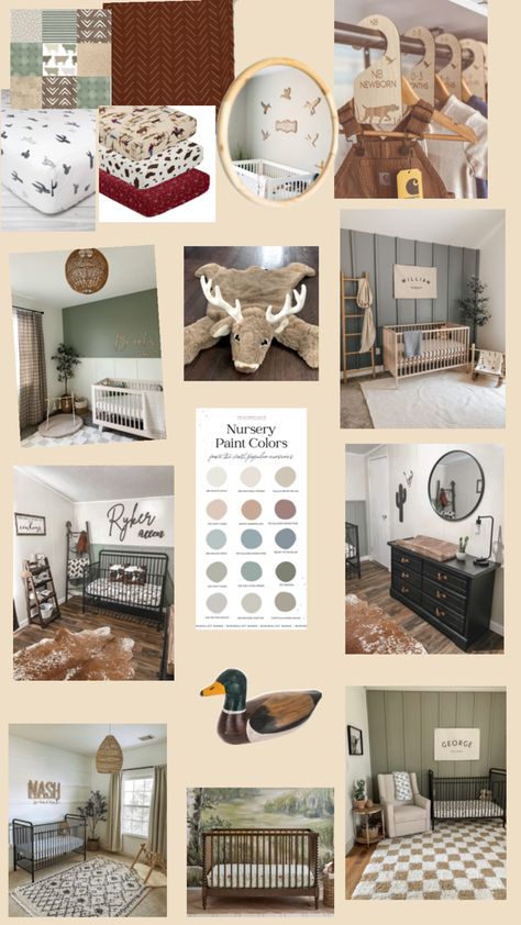 Country Nursery Baby Boy, Western Theme Nursery Boy, Country Boy Nurseries, Country Baby Boy Nursery, Grey Nursery Walls, Hunting Nursery, Country Nursery, Nursery Paint Colors, Grey Nursery Boy