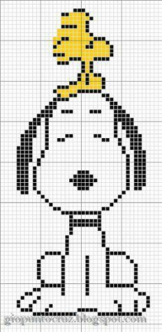 Snoopy pixel art Free Disney Cross Stitch Patterns, Stitch Character, Pixel Crochet, Hama Perler, Stitch Cartoon, Tapestry Crochet, Snoopy And Woodstock, Crochet Chart, Knitting Charts