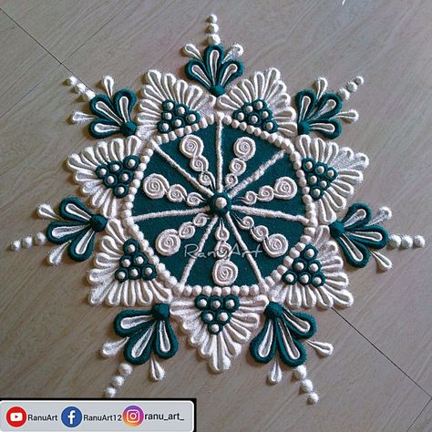 RanuArt, #rangoli, #kolam, #festivalrangoli, #Dailyrangoli Rangoli Hacks, Easy Small Rangoli, Modern Rangoli, Art Rangoli, Colour Rangoli, Creative Rangoli, Rangoli Diwali, Easy Rangoli Design, Wallpaper Edge