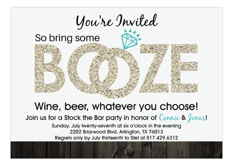 Bring Some Booze Stock the Bar Cocktail Party Invitations Stock The Bar Party Invitations, Stock The Bar Shower Ideas, Stock The Bar Party Ideas Wedding, Stock The Bar Party Decorations, Stock The Bar Party Ideas, Stock The Bar Invitations, Stock The Bar Party, Bachelorette Party Invites, Cocktail Party Invitations