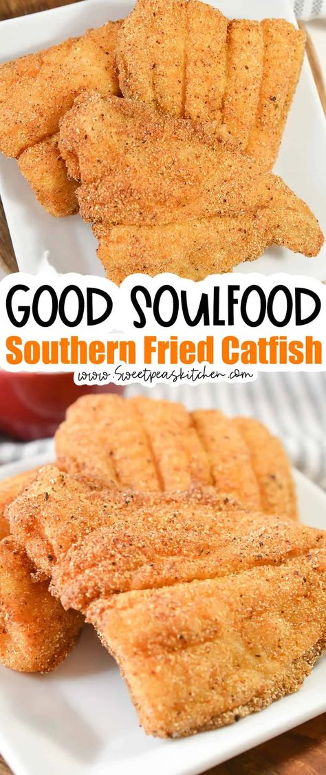 Hush Puppy Fish Batter, Cornmeal Batter For Fish, Catfish Batter Recipe Easy, Fried Fish Salad, Southern Fried Catfish Soul Food, Southern Fried Whiting Fish Recipes, Pancake Batter Fish Fry, Buttermilk Fried Catfish Recipe, Fried Catfish Batter Recipes