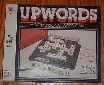 Upwords board game is a fun board game that has similarities to Scrabble. VINTAGE 1970's Barbie Kids, Plastic Letters, Lets Play A Game, Word Board, Vintage Board Games, Milton Bradley, Fun Board Games, Clear Box, Old Games