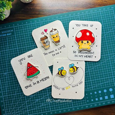 Cute pun cards🫶🏻✨ DM to order! Shipping worldwide🌍 . . . . . . #cardmaking #cardidea #birthdaycardideas #artist #valentinesday #easycrafts #artistsoninstagram #craftideas #easycard #craft #diycard #diy #explore #puncard . [ Card idea, Easy card idea, Birthday card idea , Pun cards ] Handmade Cards Ideas For Friend, Easy To Make Cards Ideas, Cute Gifts Ideas For Best Friends, Cute Gifting Ideas, Cute Handmade Cards For Best Friend, Drawings For Cards Ideas, Cute Gift For Friend, Birthday Cute Gift Ideas, Friendship Cards Diy Paper Crafts