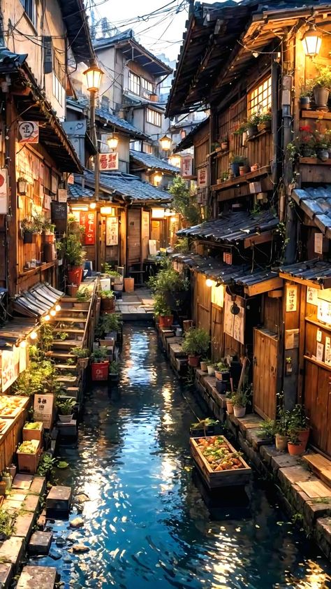 Chinese Traditional Building, City Inspiration, Japanese Town, Dreamy Artwork, Japon Illustration, Fantasy Places, Cool Wallpapers Art, Wallpapers Iphone, Fantasy Art Landscapes