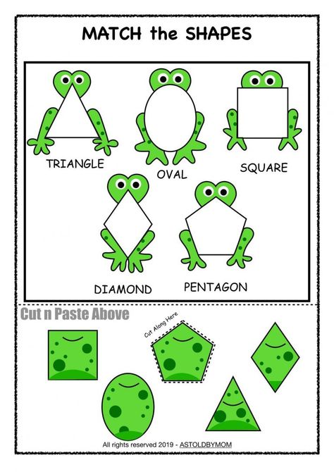 Frog Theme Shape Sorting Activity - 10 Posters - As Told By Mom Frog Theme Preschool, Frogs Preschool, Shape Sorting Activities, Frosch Illustration, Shapes Activity, Frog Activities, Shape Activities Preschool, Shape Sort, Frog Theme