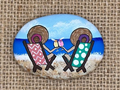 Retirement Life Painted Rock Beach Cocktails Decorative - Etsy Painted Rocks Beach, Retirement Life, Beach Cocktails, Rock Beach, Paint Rocks, Life Paint, Beach Rocks, Paint Rock, Colorful Bags