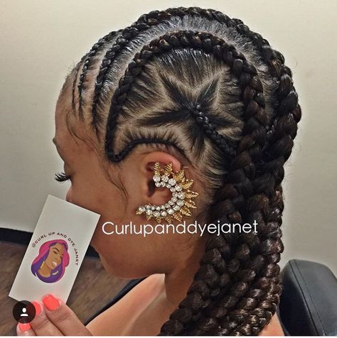 Goddess braids with star Twisted Hair, Beautiful Braids, Girls Hairstyles Braids, Girls Braids, Natural Hair Braids, Cornrows Braids, Cornrow Hairstyles, African Braids Hairstyles, Relaxed Hair