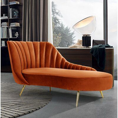 Tufted Chaise Lounge, Velvet Chaise, Velvet Chaise Lounge, Orange Couch, Velvet Sofa Bed, Upholstered Chaise Lounge, Single Sofa Bed, Living Room Recliner, Upholstered Chaise