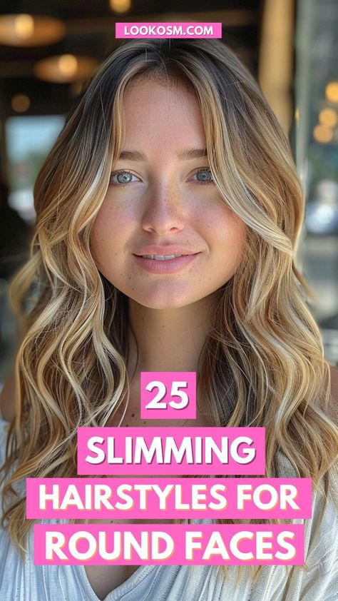 25 Slimming Hairstyles for Round Faces to Flaunt Hair Lengths For Face Shape Round, What Hair Length Suits My Face, Haircuts For Middle Part, Best Hairstyle For Round Face Girl, Hairstyles That Make Your Face Thinner, Hair Cut Round Face Woman, Hairstyle To Slim Your Face, Round Face Hair Cuts Women, Hair Style For Round Face Shape Girl