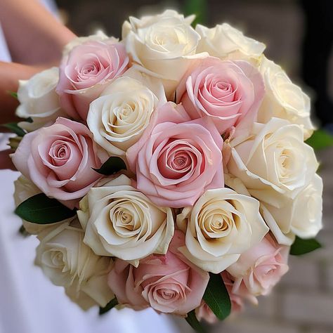 Bridal Bouquets & Arrangements Delivery | GlobalRose White And Light Pink Rose Bouquet, White And Pink Bridal Bouquet, Pink And White Roses Bouquet, Light Pink Rose Bouquet, White And Light Pink Flowers, Bridal Rose Bouquet, Pink And White Rose Bouquet, Pink And White Wedding Flowers, Pink Roses Wedding