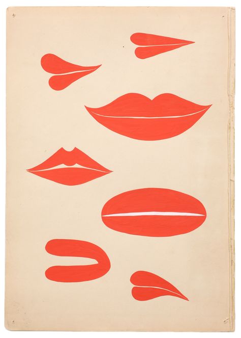 Untitled, 1997 - 2000 by Margaret Kilgallen Margaret Kilgallen, Kissing Drawing, Lip Piercing Ring, Lips Illustration, Lip Plumping Balm, Lips Sketch, Lips Painting, Anime Lips, Loona Kim Lip