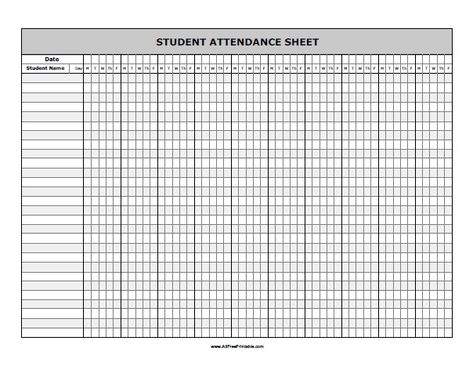 Free Printable Student Attendance Sheet Student List Template, Teacher Attendance Sheet, Student Attendance Sheet Free Printable, Class Attendance Ideas, Free Attendance Sheet Printable, Printable Attendance Sheets Free, Grade Book Printable Free, Attendance Sheet Template Free Printable, Attendance Chart Printable