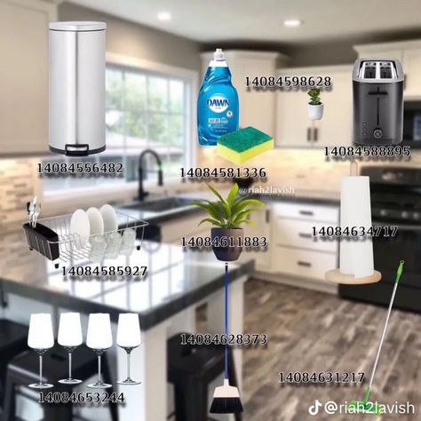 Bloxburg Kitchen Appliances Decals, Stove Decal Bloxburg, Decal Ideas Bloxburg, Kitchen Bloxburg Decals, Kitchen Codes, Realistic Bloxburg Kitchen, Bloxburg Floor Decal Codes, Kitchen Decals Bloxburg, Bloxburg Kitchen Decals