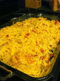 Chicken Spaghetti No Velveeta, Advocare Meals, Easy Chicken Spaghetti Recipe, Rotel Chicken Spaghetti, Easy Chicken Spaghetti, Pasta Casseroles, Spaghetti Bake, Chicken Spaghetti Casserole, Cheesy Chicken Spaghetti