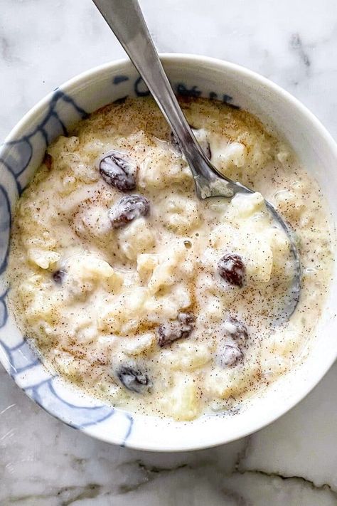 THE BEST Rice Pudding | foodiecrush.com Jasmine Rice Pudding, Recipe For Rice Pudding, Best Rice Pudding, Foodiecrush Recipes, Best Rice Pudding Recipe, The Best Rice, Rice Pudding Recipes, Pumpkin Bread Pudding, Best Rice