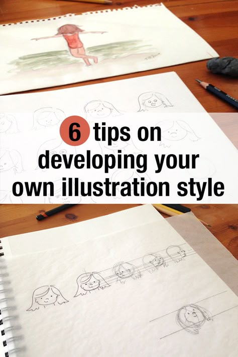 I'm writing this post because I would have loved to come across this information 1, 2, 3, even 5 years ago. There is plenty of information out there are on learning how to draw and paint, on techniques, and even on cartooning, but not much on how to develop your own drawing, illustration, or painting style.… Book Illustrators Artists, How To Illustrate Children's Books, Children's Book Illustration Styles, Character Development Illustration, Fashion Drawing Illustration, Ideas For Your Sketchbook, Sketchbook Aesthetic, Writing Childrens Books, Book Illustration Design