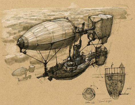 Air Ship Concept Art, Flying Ship Fantasy Art, Steampunk Ship, Ship Sketch, Airship Art, Air Ship, Flying Ship, Steampunk Vehicle, Steampunk Artwork