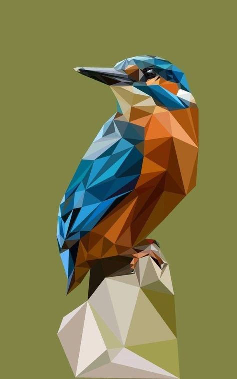 3d Polygon Art, Geometric Shapes Art Abstract, Lowpoly Art, Polygonal Art, Geometric Art Animal, Polygon Design, Geometric Bird, Wpap Art, Polygon Art