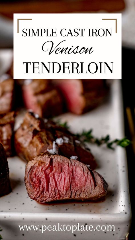 Venison Tenderloin Recipes Air Fryer, Venison Whole Loin Recipe, Deer Tenderloin Recipes Skillet, How To Cook Venison Tenderloin, Venison Filet Recipes, Deer Backstrap Recipes Skillet, Venison Tenderloin Recipes Ovens, Venison Tenderloin Recipes Skillet, Back Strap Venison Recipe Oven