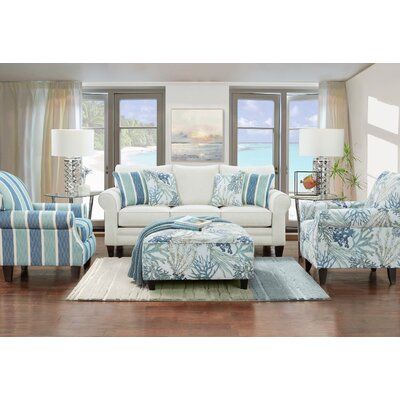 Beachy Living Room, Beach House Living Room, Coastal Living Rooms, Coastal Living Room, Southern Home, Beachcrest Home, A Living Room, Beach House Decor, Room Set