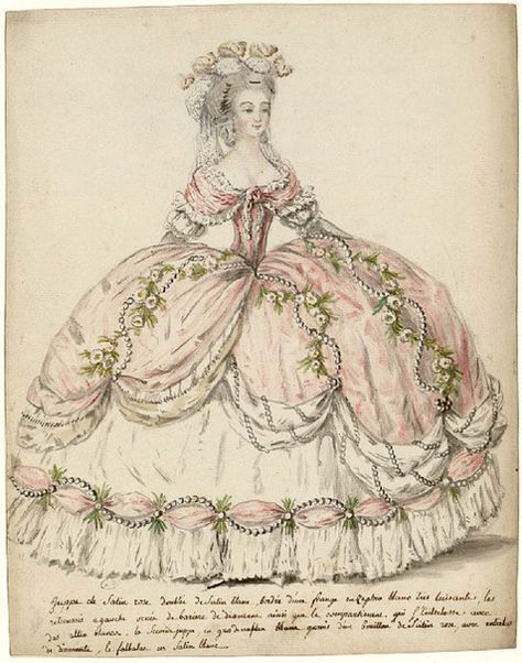 1787. Court dress, Versailles. French Court Dress, Istoria Modei, 1700 Fashion, Rococo Fashion, Court Dresses, 18th Century Fashion, Century Clothing, Rococo Style, Old Fashion