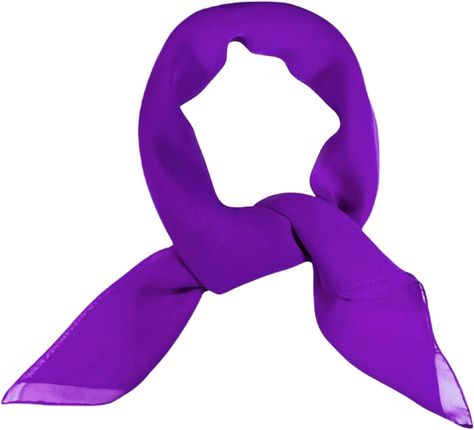 WESTEND CHOICE Square Chiffon Scarves Women Plain Neck Scarf 50s Retro lightweight Bandana Wrap Square women's scarves 65 x 65 cm (Purple) : Amazon.co.uk: Fashion 60s Theme, Hang Bag, 50s Retro, Purple Scarf, Colour Shades, Scarf Square, Sheer Scarf, Purple Scarves, Scarf Neck