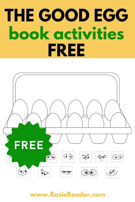 The Good Egg book activities free -- and AMAZING!! The Good Egg Craft, The Good Egg Book Activities, Egg Activities For Kids, The Good Egg, Camping Preschool, Egg Coloring, Cut And Glue, Trade Books, Reading Adventure