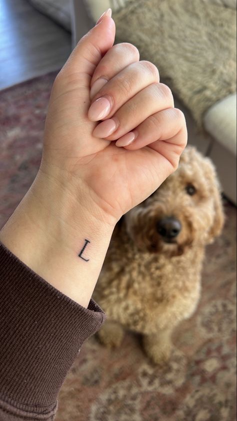 wrist tattoo - tiny letter tattoo L And R Tattoo, L And R Tattoo On Hand, L Tattoo Letter, Tiny Letter Tattoo, Small Letter Tattoo, Tattoo On Wrist, H Tattoo, Tattoo Tiny, Letter Tattoo