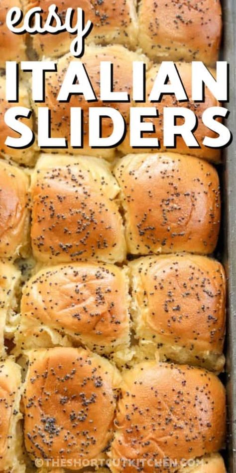 Hawaiian Rolls Recipe Sandwiches, Oven Baked Sliders Hawaiian Rolls, Sliders Cold Sandwich Recipes, Oven Hawaiian Roll Sandwiches, Hawaiian Roll Sliders Italian Sub, Easy Italian Sliders Hawaiian Rolls, Sweet Roll Sandwiches Hawaiian, Ham And Cheese Sliders On Hawaiian Rolls With Italian Seasoning, Slider Recipes Easy