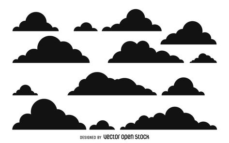 Cloud silhouette pattern Cloud Silhouette, Peach Hibiscus, Pink Floyd Art, Cherry Pattern, Cloud Vector, Shirt Design Inspiration, Elements Of Design, Art Trends, Pattern Vector