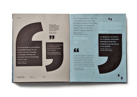 Looks like good Graphic Design by Jake Lim - large quotations Typo Inspiration, Design De Configuration, Quote Layout, Editorial Layouts, Mises En Page Design Graphique, Catalogue Layout, Pull Quotes, 잡지 레이아웃, Graphisme Design