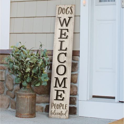 Lake House Porch, Leaner Signs, Cubicle Ideas, Porch Leaners, Yard Deck, Outdoor Welcome Sign, Door Porch, Front Door Porch, Porch Welcome Sign