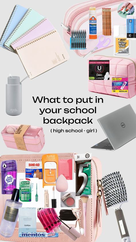 What to keep in your school bag - Teen girl edition What To Pack For School, Pack For School, What To Pack, School Bag