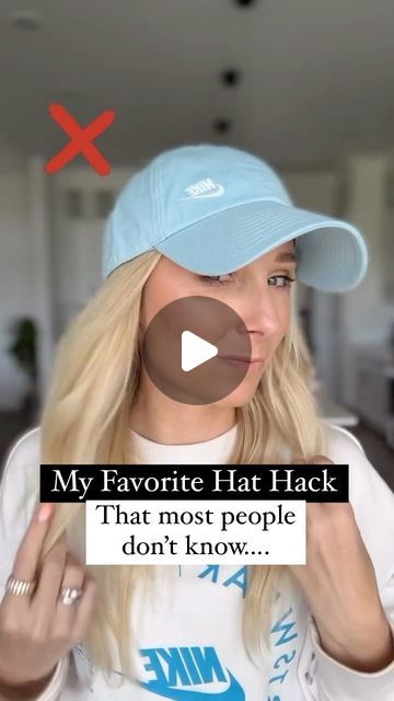 126K views · 2.3K likes | Lauren Hale on Instagram: "‼️Do you struggle with cute hat hairstyles?   If so, you will 💖 this easy hairstyle! It can be modified for any hair type or length!  No braiding required 🙌🏻  Drop a 🧢 emoji below if you are going to try this!👇🏼  #baseballmom #finehair #quickhairstyles #hathair #hathairdontcare #thinhair #hairinspo #easyhairtutorial #hairhack #over40 #womenover40 #40somethingmom #fortysomething #maturebeauty #agingwell #girlmom #thisis43" Style With Cap Women, How To Style Caps Women, How To Wear A Ball Cap With Long Hair, Styling Hats Women, Women’s Golf Hairstyles, Softball Mom Hairstyles, Hairstyle With Trucker Hat, Wearing A Hat With Bangs, Hair In Baseball Cap Style