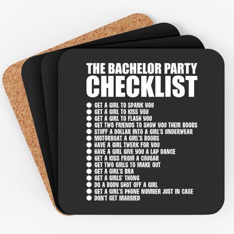 Bachelor Party Checklist Groomsmen Coasters Groomsmen Coasters, Small Wedding Planner, Bachelor Party Checklist, Wedding Planner Checklist Printable, Bachelor Party Ideas, Wedding Planner Checklist, Guys Trip, Party Checklist, Bachelorette Party Planning