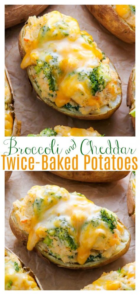 Baked Potato Dinner, Broccoli And Cheddar, Cheddar Potatoes, Baker By Nature, Crockpot Healthy, Potato Dinner, Twice Baked, Health Dinner, Broccoli Cheddar