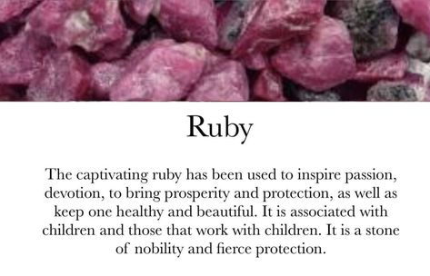 Ruby Crystal meaning - Crystal Bible   www.gaiabohemejewellery.com #crystal #crystalmeaning #crystalproperties #crystalbible #healingcrystals #healinggemstones #boho #magic #boho #crystalsfor #chakrahealing #gemstone #bohostyle #goddess #metaphysicalproperties #freespirit #crystallove Ruby Crystal Meaning, Ruby Stone Meaning, Crystal Bible, Gold Gemstone Necklace, Ruby Bangles, Raw Ruby, Crystal Cuff Bracelet, Raw Quartz Crystal, Ruby Birthstone