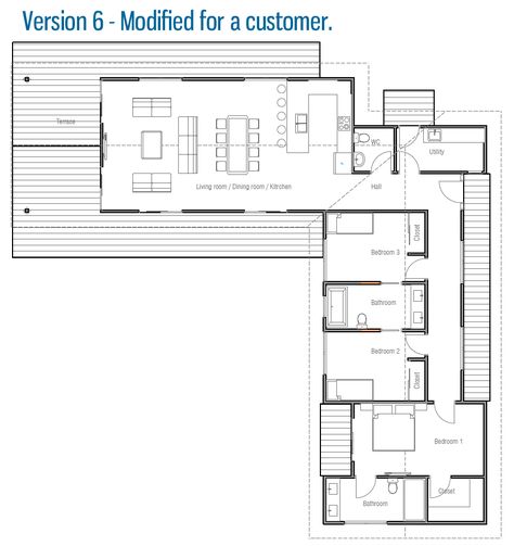 L Shaped House Plans, Philippines House Design, L Shaped House, Modern Bungalow House, Home Design Floor Plans, House Construction Plan, Casa Patio, House Layout Plans, Modern Bungalow