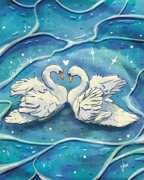 I couldn't resist drawing these beautiful swans as part of #vdraws4k 🦢💕 @_v.draws congratulations on reaching 4k! Hope you'll make more DTIYS in the future ✨️ ✏️ Digital art made with @procreate #swanart #animalart #cuteartstyle #waterart #swan #whimsicalart #digitalillustration #digitalart #arteveryday #artreveal #dtiys Swan Drawings, Swan Outline, Swans Drawing, Swan Illustration, Plant Anatomy, Swan Drawing, Swan Art, Procreate Tips, Swans Art