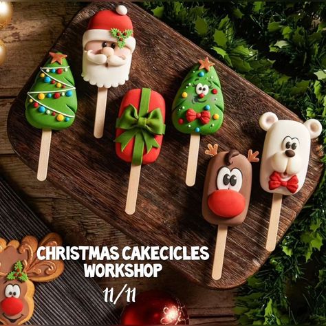 Jungle themed cakecicles 🦒🙈 . . . #cakecicles #cakepops #birthdayparty #cakedecorating #edibleart #foodart #cakedecorator #fondant | Instagram Popsicles Cake, Fimo Kawaii, Christmas Cake Pops, Hot Chocolate Marshmallows, Hello December, Christmas Sweets, Christmas Cupcakes, Cute Desserts, Cakepops