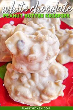 White Chocolate Peanut Butter Krispies Peanut Butter Krispies, Colossal Cookies, White Chocolate Peanut Butter, Dessert Snacks, Easy Sweets, Quick Dessert, Fair Food, Dessert Aux Fruits, Homemade Fudge