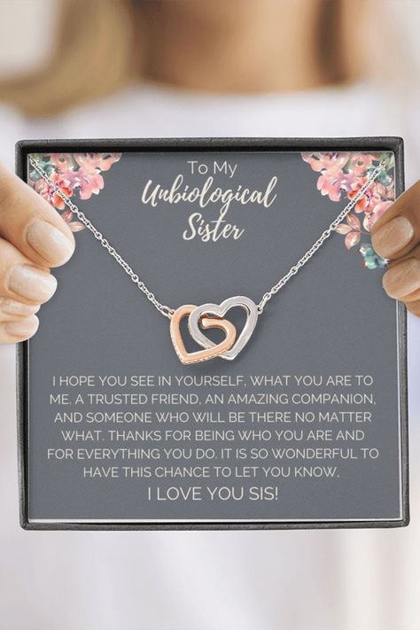 The Good Wife's Guide, Unbiological Sister Necklace, Necklaces Layering, Jewelry Website Design, Soul Sisters Gifts, Unbiological Sister, Urns For Ashes, Ashes Necklace, Family Presents