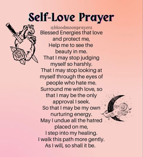 Self Love Chant, Protection Wards For Self, Glamour Spell Witchcraft, Morning Spells, Witchcraft Prayers, Witch Prayers, Beauty Spells Witchcraft, Self Love Prayer, Witchcraft Chants