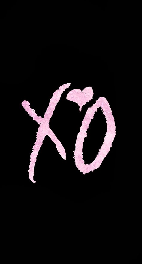 Black And Pink Asthetics Wallpaper, Xoxo Aesthetic Wallpaper, Enhypen Xo Logo, The Weeknd Pink, Pink And Black Coquette, Black And Pink Widgets, Xo Poster, Pink Kisses Wallpaper, Xo Wallpaper