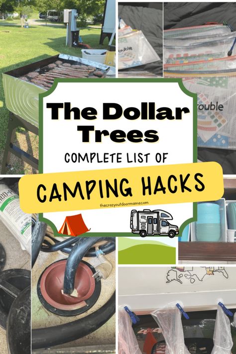 Dollar Tree Camping, Rv Hacks Travel Trailers, Small Travel Trailer Remodel, Camper Storage Ideas Travel Trailers, Small Travel Trailer, Travel Trailer Hacks, Travel Trailer Organization, Hacks And Tricks, Tree Camping