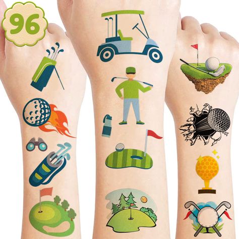 PRICES MAY VARY. ⛳【PERFECT TATTOOS FOR THEMED GOLF DECORATIONS FAVORS】: Golf temporary tattoo stickers include 8 sheets in total. There are 65pcs super cute tattoo differences. Perfect for giving out party favors and holiday theme small gifts. The size of each sheet is 6.1 * 3.1 inches. One size fits kids 🎁【GREAT GIFT IDEAS FOR GOLF BIRTHDAY PARTY SUPPLIES DECORATIONS】: You will receive many compliments when you decorate your child's birthday party with a Golf theme. Golf tattoos are a small gi Cute Party Favors, Sport Tattoos, Stickers Cute, Temporary Tattoos, Birthday Party Supplies, Kids Boys, Party Favors, Golf, Birthday Party