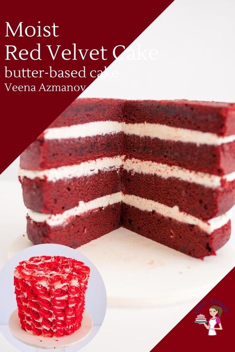 Red Velvet Cake Two Tier, Best Red Velvet Cake Recipe, Tiered Wedding Cakes, Meringue Buttercream Frosting, Best Red Velvet Cake, Red Velvet Wedding Cake, Red Velvet Recipes, Red Velvet Cake Recipe, Velvet Cake Recipes